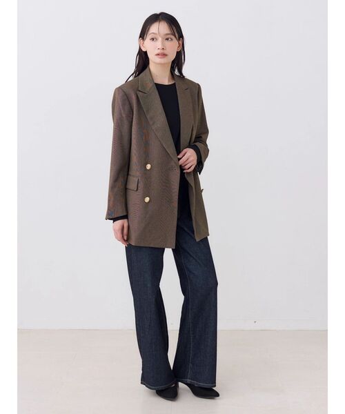 TONAL(トーナル)の「テーラードオーバージャケット(テーラードジャケット・レディース・ネイビー/ブラック/チャコールグレー/ブラウン・SMALL/MEDIUM)」の6枚目の写真