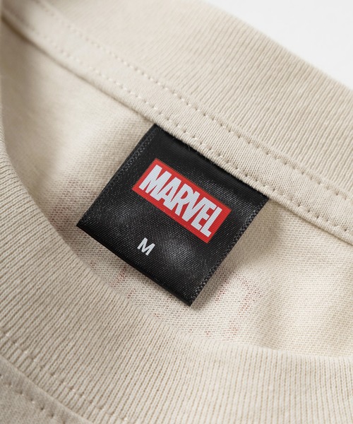 MARVEL(マーベル)の「【71】【MARVEL/マーベル】スパイダーマン/アベンジャーズ/バックプリント/袖プリント/クルーネック フェイクレイヤード ロングスリーブ Tシャツ/ピグメント風加工/ロンT/ユニセックス/レディース/メンズ(Tシャツ/カットソー・メンズ・ブラック/アイボリー/アイボリー系/ブラック系・L/M/XL)」の18枚目の写真
