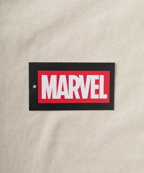 MARVEL(マーベル)の「【71】【MARVEL/マーベル】スパイダーマン/アベンジャーズ/バックプリント/袖プリント/クルーネック フェイクレイヤード ロングスリーブ Tシャツ/ピグメント風加工/ロンT/ユニセックス/レディース/メンズ(Tシャツ/カットソー・メンズ・ブラック/アイボリー/アイボリー系/ブラック系・L/M/XL)」の22枚目の写真