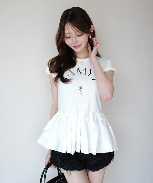 EIMY ISTOIRE(エイミーイストワール)の「EIMY BALLOON TOPS(Tシャツ/カットソー・レディース・ホワイト/グレー/ブラック・FREE)」の1枚目の写真