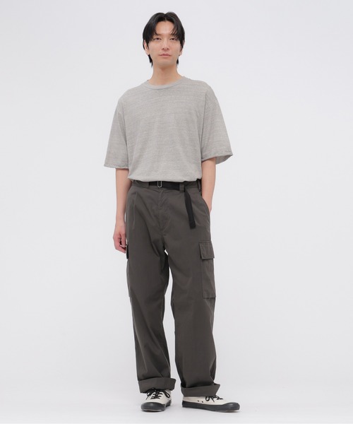 MHL.(エムエイチエル)の「WASHED COTTON NYLON(カーゴパンツ・メンズ・ネイビー/チャコール・LARGE/MEDIUM/SMALL)」の5枚目の写真