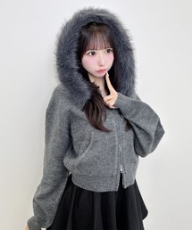 ファー付き」に該当するパーカー（グレー/灰色系）ファッション通販