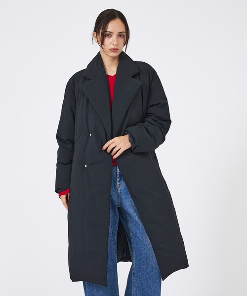KWD(ケーダブルディー)の「【KWD/ケーダブルディー】ダウンコート/DOWN COAT/アウター/ロング丈(ダウンジャケット/コート・レディース・ベージュ/ブラック・フリー)」の2枚目の写真
