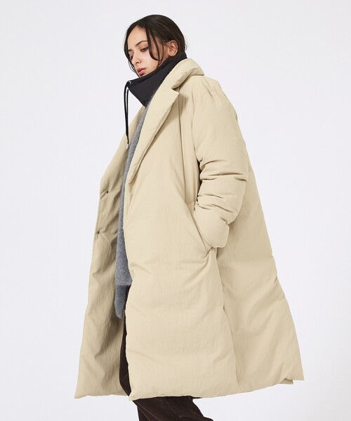 KWD(ケーダブルディー)の「【KWD/ケーダブルディー】ダウンコート/DOWN COAT/アウター/ロング丈(ダウンジャケット/コート・レディース・ベージュ/ブラック・フリー)」の20枚目の写真