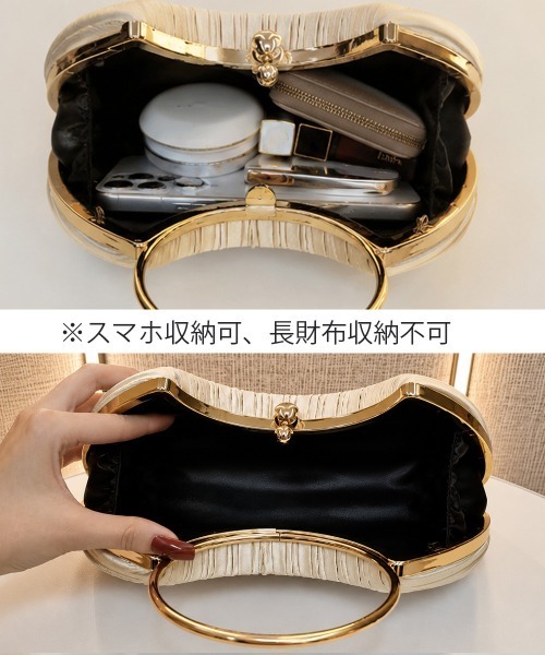 Miniministore(ミニミニストア)の「パーティバッグ 結婚式 クラッチバッグ(クラッチバッグ・レディース・ブラック/シルバー/ゴールド/スモークピンク・FREE)」の11枚目の写真