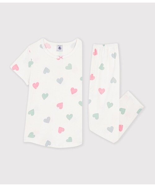 PETIT BATEAU(プチバトー)の「プリント半袖長ズボンパジャマ(ルームウェア/パジャマ・キッズ・ホワイト系その他/ピンク系その他・6YEAR/10YEAR/12YEAR/8YEAR)」の3枚目の写真