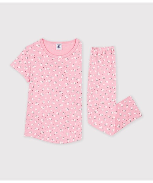 PETIT BATEAU(プチバトー)の「プリント半袖長ズボンパジャマ(ルームウェア/パジャマ・キッズ・ホワイト系その他/ピンク系その他・6YEAR/10YEAR/12YEAR/8YEAR)」の6枚目の写真