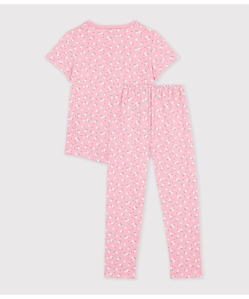 PETIT BATEAU(プチバトー)の「プリント半袖長ズボンパジャマ(ルームウェア/パジャマ・キッズ・ホワイト系その他/ピンク系その他・6YEAR/10YEAR/12YEAR/8YEAR)」の7枚目の写真