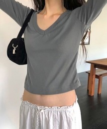V-Neck Slim Tee / VネックスリムTシャツ