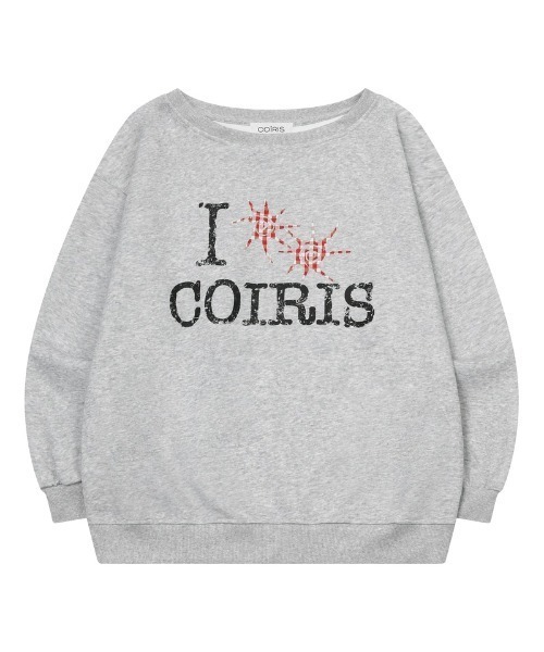 COIRIS(コイリス)の「◇COIRIS◇ブランド直輸入正規品/ヴィンテージチェック ロゴ入り ワンショルダー スウェットシャツ Slouchy Vintage Check Logo One-Shoulder Sweatshirt(スウェット・レディース・グレー/ブラック・FREE)」の5枚目の写真