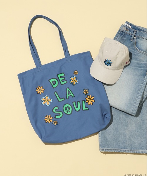 BAYFLOW（ベイフロー）の「【De La Soul】デイジーキャンバストートBAG [一部店舗・WEB限定]（トートバッグ・レディース・チャコールグレー/オフホワイト・FREE）」の2枚目の写真