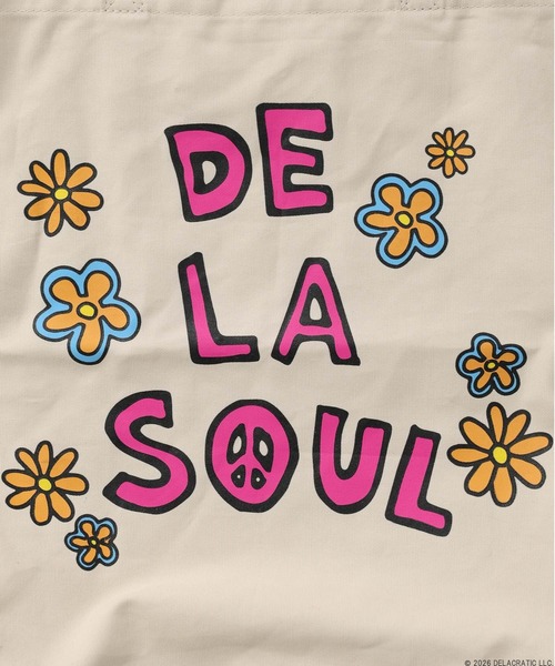 BAYFLOW（ベイフロー）の「【De La Soul】デイジーキャンバストートBAG [一部店舗・WEB限定]（トートバッグ・レディース・チャコールグレー/オフホワイト・FREE）」の4枚目の写真