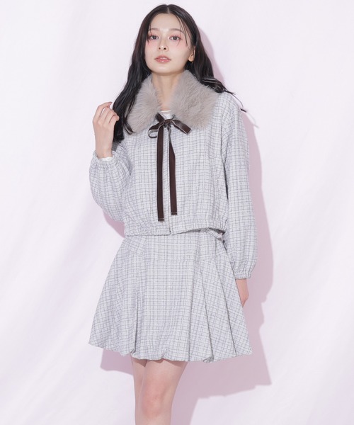 JILL by JILL STUART(ジルバイジルスチュアート)の「<セットアップ対応>ツイードバルーンミニスカート(スカート・レディース・グレー/ホワイト/ブラック・SMALL/MEDIUM)」の3枚目の写真