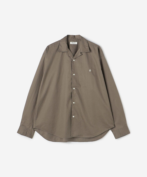 GYMPHLEX(ジムフレックス)の「Gymphlex | コットンツイル 長袖オープンカラーシャツ MEN(シャツ/ブラウス・メンズ・ネイビー/ブラウン系その他2・M/L)」の3枚目の写真