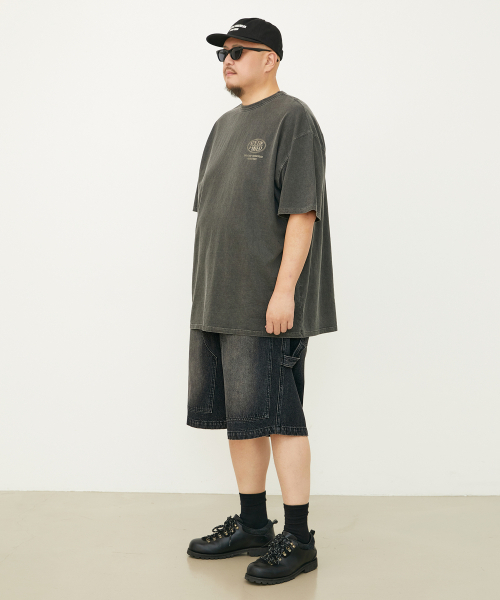 BOOVOOM（ブーブーム）の「[ビッグサイズ]ヴィンテージグレインリディファインドTシャツ（Tシャツ/カットソー・メンズ・ブルー/グレー×ピンク/チャコール・XL/XXL/XXXL）」の11枚目の写真