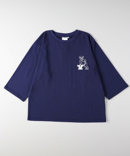 Right-on(ライトオン)の「YELL 7分袖スウェット(Tシャツ/カットソー・メンズ・アイボリー/ネイビー/グレー・04/05/06)」の3枚目の写真