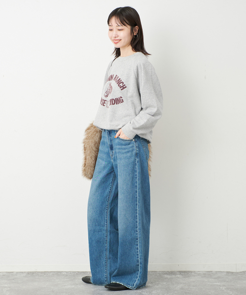 SLOBE IENA(スローブイエナ)の「BOOK CLUB/ブッククラブ SLOBE別注 ホーススウェット 【洗濯機使用可能】(スウェット・レディース・ブラック系その他/ライトグレー・FREE)」の22枚目の写真