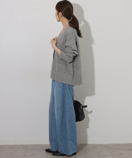 JOURNAL STANDARD relume（ジャーナルスタンダード　レリューム）の「バレルレッグタックデニム（デニムパンツ・レディース・ネイビー/ブルー・38/36）」の11枚目の写真