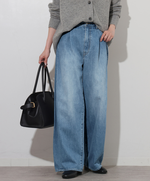 JOURNAL STANDARD relume（ジャーナルスタンダード　レリューム）の「バレルレッグタックデニム（デニムパンツ・レディース・ネイビー/ブルー・38/36）」の13枚目の写真