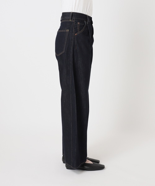 JOURNAL STANDARD relume（ジャーナルスタンダード　レリューム）の「バレルレッグタックデニム（デニムパンツ・レディース・ネイビー/ブルー・38/36）」の20枚目の写真