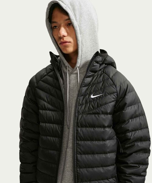 NIKE(ナイキ)の「ナイキ ウィンドランナー メンズ ライトウェイト ダウン マイクロチャネル ジャケット / Nike Windrunner Men's Lightweight Down Microchannel Jacket JA0742-010 Black(ダウンジャケット/コート・メンズ・ブラック・XL/L/M/S/2XL)」の3枚目の写真