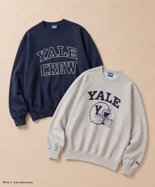 CRAFT STANDARD BOUTIQUE(クラフトスタンダードブティック)の「Yale University スウェットプルオーバー(スウェット・メンズ・杢グレー/ネイビー・M/L)」の3枚目の写真