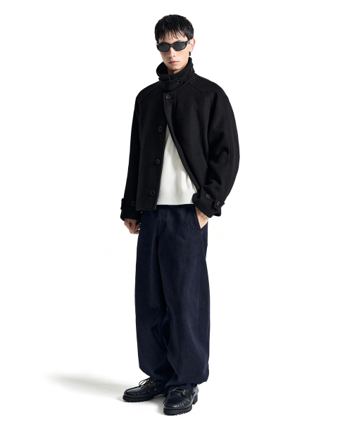 COSTUME O’CLOCK(コスチュームオクロック)の「ウール バルマカン ショートコート ブラック COOSCT026BLACK(チェスターコート・メンズ・その他・SMALL/MEDIUM/LARGE)」の3枚目の写真