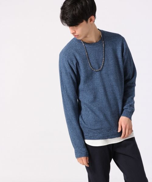 RAGEBLUE（レイジブルー）の「12ゲージインディゴルックニット/717013（ニット/セーター・メンズ・ブルー/ライトブルー/ブルー系その他・MEDIUM/LARGE）」の13枚目の写真