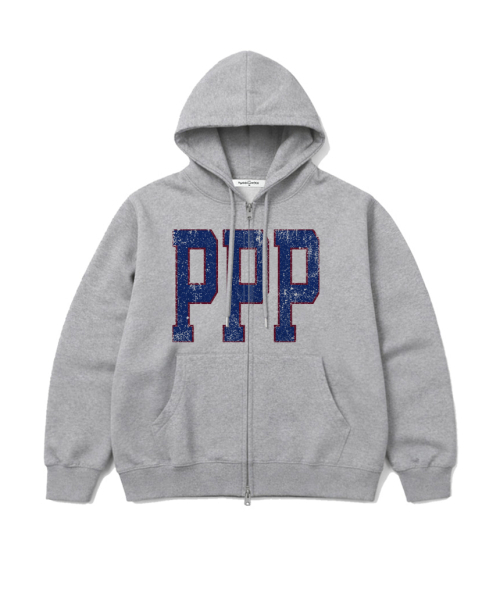 PAGESIISII(ページシシ)の「PPP CLUB プリント2WAYジップアップパーカー ホワイトメランジ(パーカー・レディース・その他・L2/M2/M1/L1)」の6枚目の写真