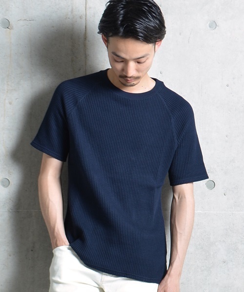 SHIPS GENERAL SUPPLY(シップスジェネラルサプライ)の「SHIPS JET BLUE: サーマルクルーネックカットソー 16SS(Tシャツ/カットソー・メンズ・ホワイト/ネイビー/グレー・MEDIUM/SMALL)」の3枚目の写真
