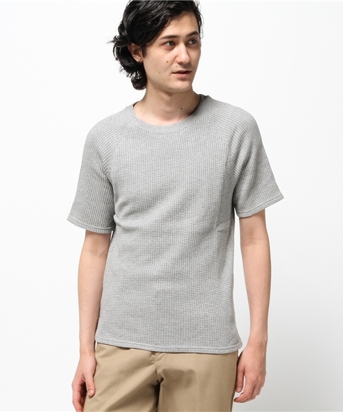 SHIPS GENERAL SUPPLY(シップスジェネラルサプライ)の「SHIPS JET BLUE: サーマルクルーネックカットソー 16SS(Tシャツ/カットソー・メンズ・ホワイト/ネイビー/グレー・MEDIUM/SMALL)」の1枚目の写真
