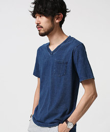 NANO universe | 16/-インディゴVネックT(Tシャツ/カットソー)