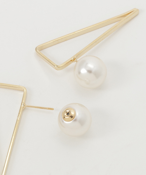 WEGO（ウィゴー）の「WEGO/パールモチーフピアス（ピアス（両耳用）・レディース・シルバー/ゴールド・FREE）」の3枚目の写真