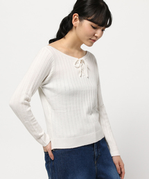 archives | ワイドリブ レースアップニット(ニット/セーター)