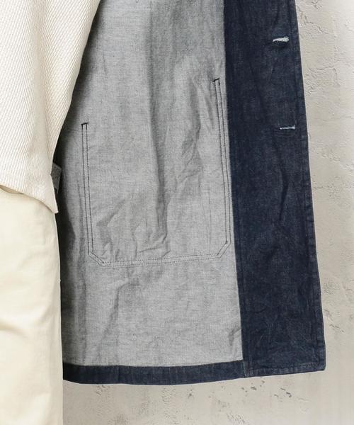 DANTON（ダントン）の「[ダントン] BC★DANTON デニム チェスターコート ◆（チェスターコート・メンズ・ネイビー・MEDIUM/SMALL）」の9枚目の写真