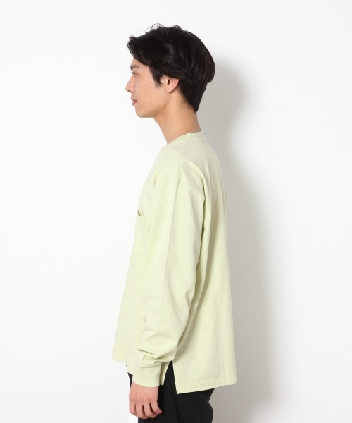 RAGEBLUE（レイジブルー）の「＜トレンドのペールカラー＞天竺ドロップカットソー/758105（Tシャツ/カットソー・メンズ・グリーン/ライトブルー/ピンク系その他/ホワイト・MEDIUM/SMALL/LARGE）」の7枚目の写真