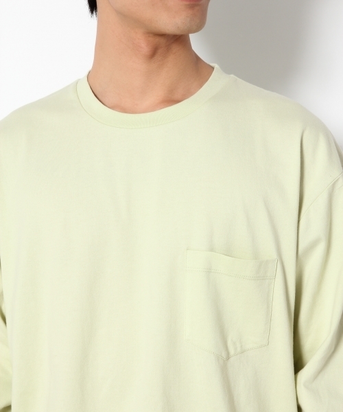 RAGEBLUE（レイジブルー）の「＜トレンドのペールカラー＞天竺ドロップカットソー/758105（Tシャツ/カットソー・メンズ・グリーン/ライトブルー/ピンク系その他/ホワイト・MEDIUM/SMALL/LARGE）」の9枚目の写真