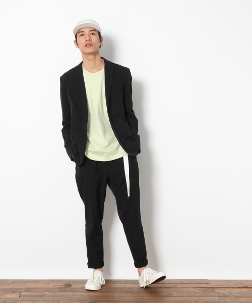 RAGEBLUE（レイジブルー）の「＜トレンドのペールカラー＞天竺ドロップカットソー/758105（Tシャツ/カットソー・メンズ・グリーン/ライトブルー/ピンク系その他/ホワイト・MEDIUM/SMALL/LARGE）」の15枚目の写真