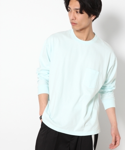 RAGEBLUE（レイジブルー）の「＜トレンドのペールカラー＞天竺ドロップカットソー/758105（Tシャツ/カットソー・メンズ・グリーン/ライトブルー/ピンク系その他/ホワイト・MEDIUM/SMALL/LARGE）」の17枚目の写真