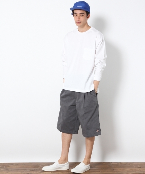 RAGEBLUE（レイジブルー）の「＜トレンドのペールカラー＞天竺ドロップカットソー/758105（Tシャツ/カットソー・メンズ・グリーン/ライトブルー/ピンク系その他/ホワイト・MEDIUM/SMALL/LARGE）」の5枚目の写真