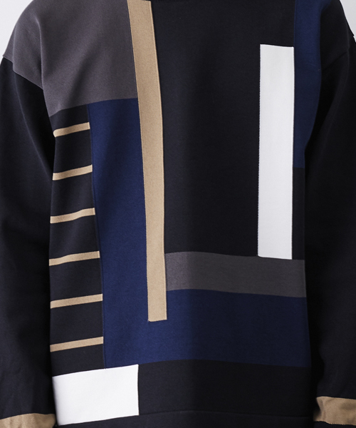 STUDIOUS（ステュディオス）の「シャンティカラーブロックニット（ニット/セーター・メンズ・ベージュ/ネイビー・2/1）」の12枚目の写真