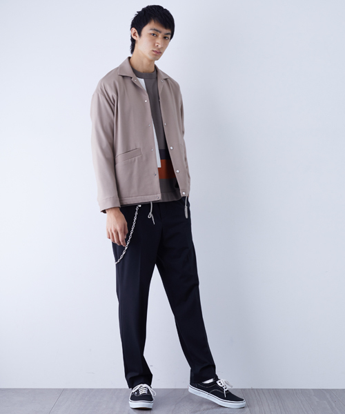 STUDIOUS（ステュディオス）の「シャンティカラーブロックニット（ニット/セーター・メンズ・ベージュ/ネイビー・2/1）」の18枚目の写真