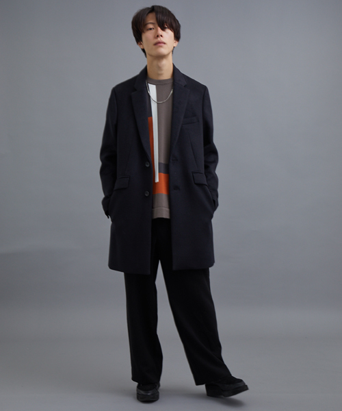 STUDIOUS（ステュディオス）の「シャンティカラーブロックニット（ニット/セーター・メンズ・ベージュ/ネイビー・2/1）」の20枚目の写真