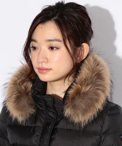 GUILD PRIME（ギルドプライム）の「【GUILD PRIME】WOMENS フーデットショートダウン（ダウンジャケット/コート・レディース・ブラック・34/36）」の7枚目の写真