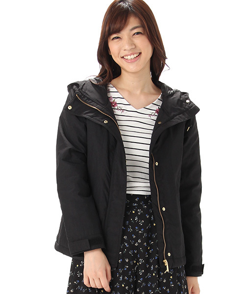 Honeys（ハニーズ）の「【中綿入り】裏地フードジャケット（ナイロン