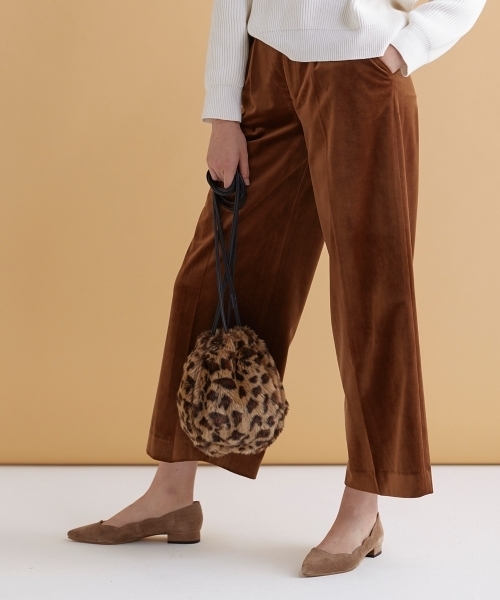 le.coeur blanc（ルクールブラン）の「レオパードファー巾着バッグ（ショルダーバッグ・レディース・ブラウン系その他2・FREE）」の3枚目の写真
