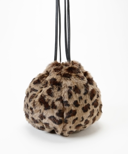 le.coeur blanc（ルクールブラン）の「レオパードファー巾着バッグ（ショルダーバッグ・レディース・ブラウン系その他2・FREE）」の6枚目の写真