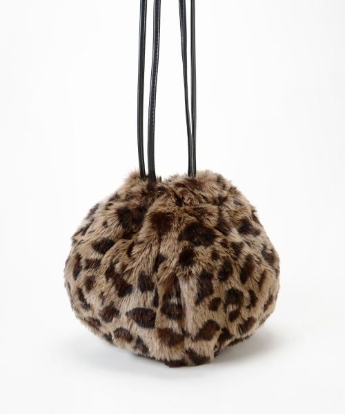 le.coeur blanc（ルクールブラン）の「レオパードファー巾着バッグ（ショルダーバッグ・レディース・ブラウン系その他2・FREE）」の7枚目の写真