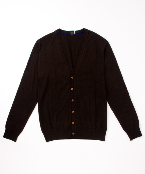 BEAUTY&YOUTH UNITED ARROWS（ビューティーアンドユースユナイテッドアローズ）の「by ∴ カラー ボタン Vネック カーディガン◆（カーディガン/ボレロ・メンズ・ブラック/ダークグリーン/ネイビー/マスタード・SMALL/MEDIUM/LARGE/X-LARGE）」の12枚目の写真