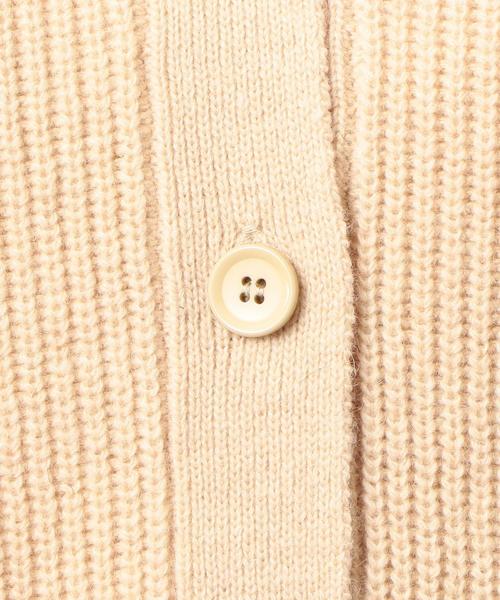 green label relaxing（グリーンレーベルリラクシング）の「CF カタアゼ ベルト Vネック カーディガン（カーディガン/ボレロ・レディース・ブラック/ナチュラル/オリーブ・FREE）」の6枚目の写真